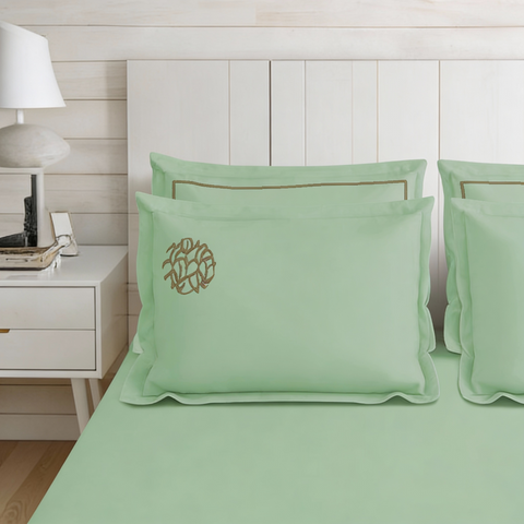 Riwayaat | 100% Cotton 300TC Embroidered Bedsheet | 3 Piece (1 Bedsheet + 2 Pillow Cover) | Artisan Lace | Super King