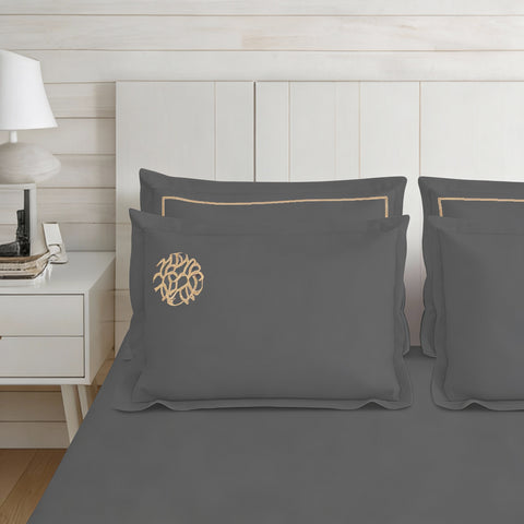 Riwayaat | 100% Cotton 300TC Embroidered Bedsheet | 3 Piece (1 Bedsheet + 2 Pillow Cover) | Artisan Lace | Super King