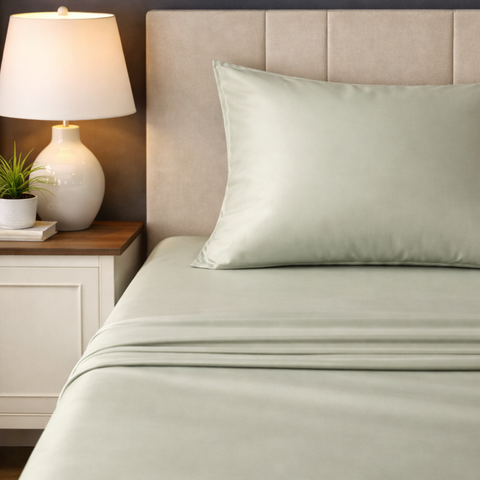 Satin Fantasy | 100% Cotton 250 TC | Eco-friendly & Wrinkle-free | 3 Piece (2 Bedsheet + 1 Pillow Covers) | Sateen Weave | Super King Bed Sheet Set