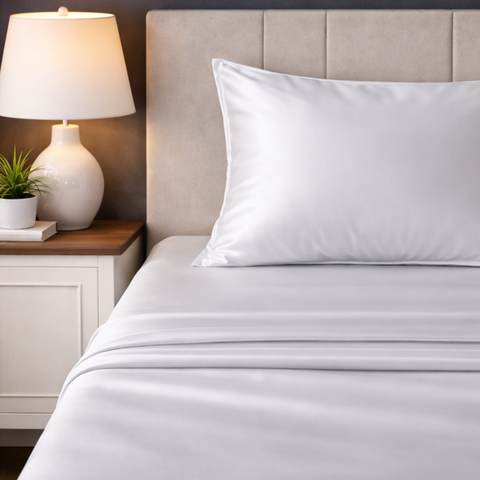 Satin Fantasy | 100% Cotton 250 TC | Eco-friendly & Wrinkle-free | 3 Piece (2 Bedsheet + 1 Pillow Covers) | Sateen Weave | Super King Bed Sheet Set