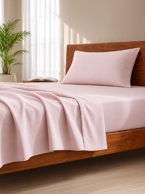 Organica | 100% organic Cotton Sheet Set | Soft & Breathable Fabric | 2 Piece (1 Bedsheet + 1 Pillow Cover) | Percale Weave | GOTS Certified - Single Bed Sheet Set