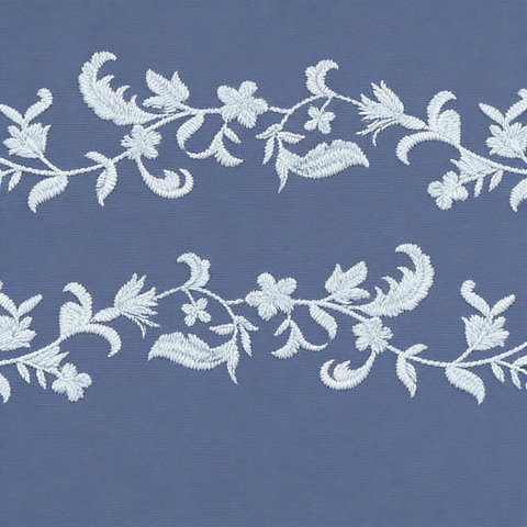 Thread Art | 100% Cotton 300TC Embroidered Bedsheet | 5 Piece (1 Bedsheet + 4 Pillow Cover) | Moonlit Flora | Super King