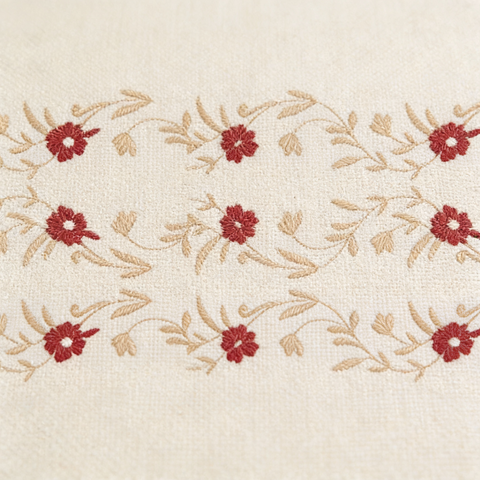 Thread Art | 100% Cotton 300TC Embroidered Bedsheet | 5 Piece (1 Bedsheet + 4 Pillow Cover) | Regal Bloom | Super King