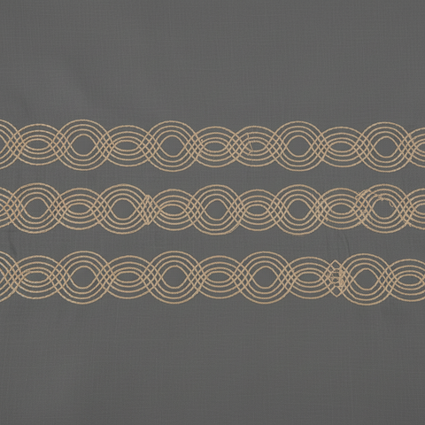 Thread Art | 100% Cotton 300TC Embroidered Bedsheet | 5 Piece (1 Bedsheet + 4 Pillow Cover) | Infinity Wave | Super King