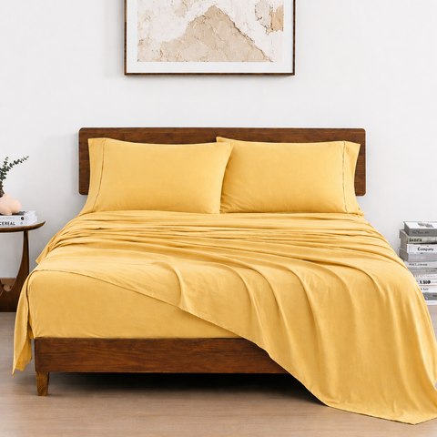 Organica | 100% organic Cotton Sheet Set | Soft & Breathable Fabric | 3 Piece (1 Bedsheet + 2 Pillow Covers) | Percale Weave | GOTS Certified - Double Bed Sheet Set
