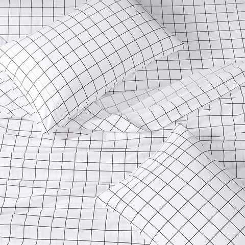 Organica | 100% organic Cotton Sheet Set | Soft & Breathable Fabric | 3 Piece (1 Bedsheet + 2 Pillow Covers) | Percale Weave | GOTS Certified - Super King Fitted Printed Bed Sheet Set
